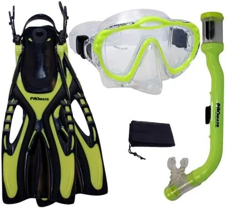 Miniatura 2 de PROMATE Snorkel Junior Scuba Dive PURGE Máscara Dry Snorkel Aletas Equipo para niños/SCS0057