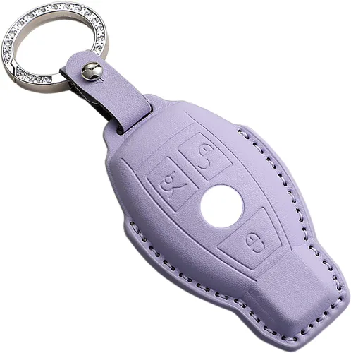 Miniatura 38 de para Mercedes-Benz Funda para llavero, Funda para llavero Mercedes C E M S CLS CLK GLK GLC G AMG Accesorios para llavero de cuero Funda protectora