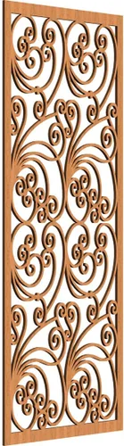 Miniatura 43 de 9 3/8"W x 24 3/8"H x 1/4"T Marilla Decorativos Paneles de Pared de Madera Calado, Abedul