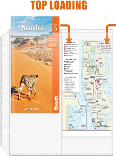 Miniatura 6 de Fundas plegadas para mapas, protector de mapa, página de sobres para carpetas de 3 anillas, soporte para folletos con bolsillos de 4.5 x 11
