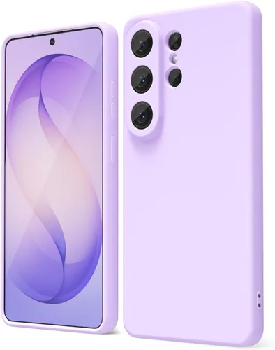 Miniatura 210 de oakxco Funda para teléfono Samsung Galaxy S21 Ultra con agarre de silicona líquida, bonita funda delgada y delgada de goma suave de TPU lisa