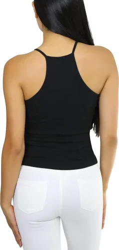 Miniatura 4 de ToBeInStyle Tops de tirantes de cuello alto para mujer