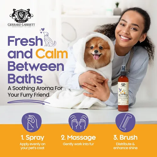 Miniatura 4 de Aerosol refrescante y brilloso de aromaterapia para mascotas, aerosol para aseo de perros, perfume canino, colonia de perro y eliminador de olor