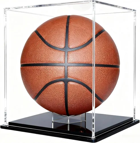 Miniatura 7 de 4/8 Pack Acrylic Basketball Stand, Display Stand for Signed Baseball, Basketball, Football, Soccer, Volleyball & Softball, Clear Storage Holder