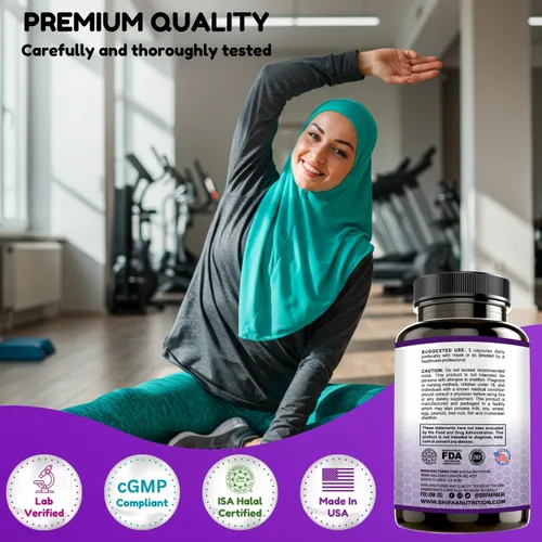 Miniatura 6 de SHIFAA NUTRITION Suplemento de apoyo articular halal con glucosamina condroitina MSM 2820 mg 30 porciones Sin OMG