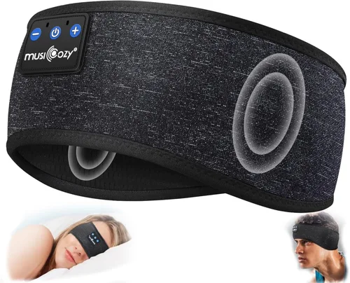 Miniatura 15 de MUSICOZY Auriculares Bluetooth 5.4 con Diadema para Deportes y Sueño, Máscara para los Ojos Inalámbrica para Dormir con Auriculares para Personas