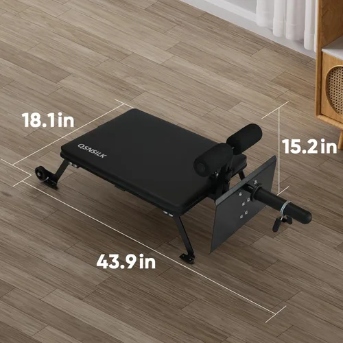 Miniatura 2 de Máquina de rizos nórdicos, banco de rizos de isquiotibiales, banco compacto de glúteos con ruedas, equipo de gimnasio en casa para entrenamientos