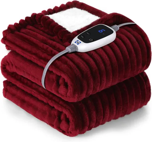 Miniatura 18 de Sealy - Manta eléctrica térmica con funda, manta térmica de 50 x 60 pulgadas, 6 niveles de calor y protección contra sobrecalentamiento con apagado