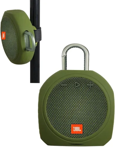 Miniatura 14 de Hermitshell Estuche de transporte de silicona de repuesto para altavoz Bluetooth inalámbrico JBL Clip 3 portátil e impermeable (negro camuflaje)