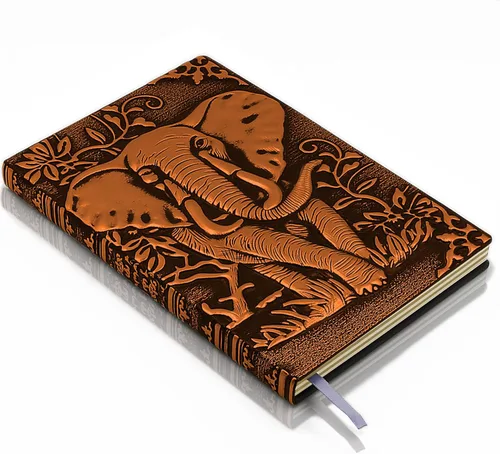 Miniatura 11 de Phoenix Cuaderno de cuero – Diario de viaje vintage Phoenix hecho a mano en 3D con papel rayado, cuaderno de bocetos de cuero fresco, diario