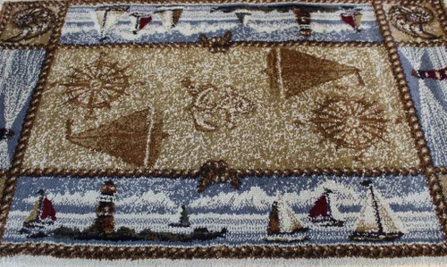 Miniatura 7 de Alfombra de área para escena náutica (2 pies x 3 pies 2 pulgadas)