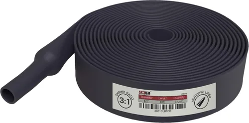 Miniatura 9 de Kit termorretráctil marino adhesivo de doble pared, 130 unidades, relación de encogimiento 3:1, negro y rojo