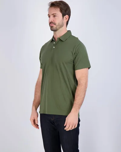 Miniatura 13 de Real Essentials Paquete de 3: Polo de manga corta de algodón para hombre, de secado rápido, transpirable, (disponible en tallas grandes y altas)