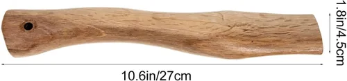 Miniatura 6 de Yardwe Mango de repuesto de madera Hacha para accesorios de campamento Camping Lanzamiento Supervivencia 10.6x1.8 in
