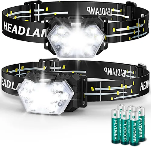 Miniatura 10 de Linterna frontal ultra brillante de 9 LED de 2000 lúmenes, linterna recargable USB C, 10 modos, lámpara de cabeza con sensor de movimiento