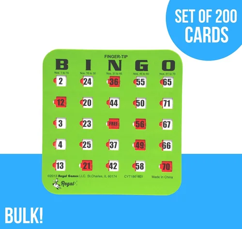Miniatura 3 de Regal Bingo - Tarjetas de bingo a granel con ventanas deslizantes – Tarjetas de juego de bingo reutilizables con impresión grande para adultos