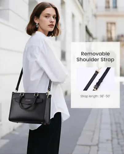 Miniatura 2 de LOVEVOOK Bolsos y carteras para mujer, cartera de moda tipo satchel, bolso cruzado de cuero sintético con asa superior para el hombro para damas
