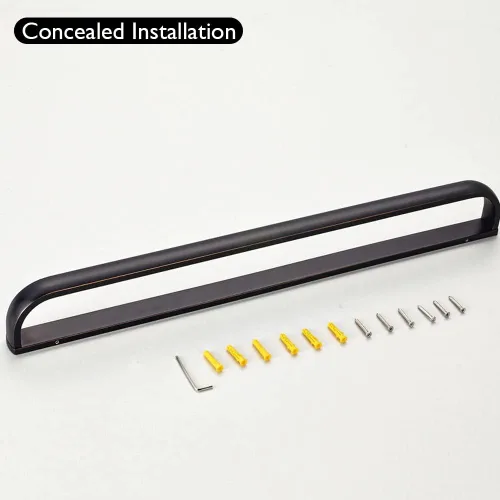 Miniatura 6 de WINCASE Toallero de bronce, toallero de mano aceitado de 24 pulgadas, toallero de baño para montaje en pared con rosca Bronce 24.0 in