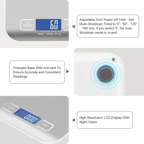 Miniatura 4 de Báscula digital de alimentos de cocina, báscula postal portátil compacta para paquetes de pequeñas empresas, alimentos, productos hechos a mano