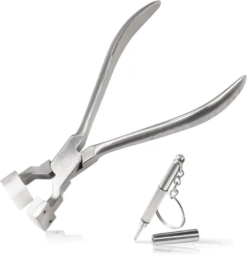 Miniatura 9 de Alicates de nailon con punta redonda y plana para lentes de 6 pulgadas, alicates de ajuste, herramienta de reparación de gafas, herramientas