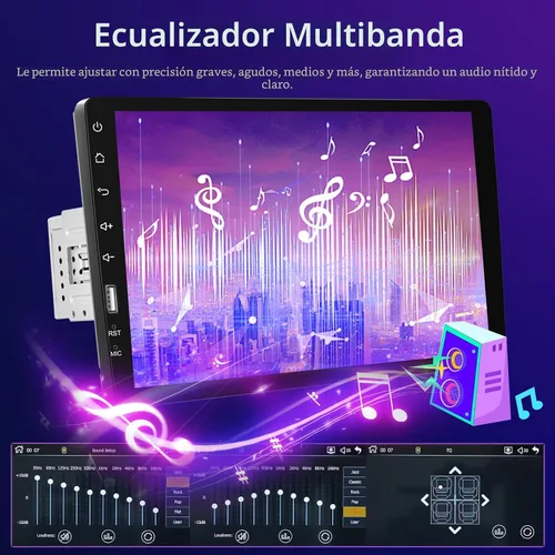 Miniatura 6 de Estéreo de coche de 9 pulgadas con pantalla táctil de un solo DIN compatible con Apple Carplay y Android Auto, radio de coche Bluetooth con cámara