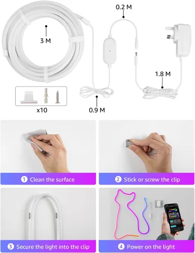 Miniatura 7 de Lepro N1 AI - Cuerda de luces RGB inteligentes para Navidad, diseñador de iluminación AI personalizado, sincronización de música LightBeats