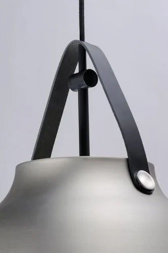 Miniatura 3 de Maxim 11356TNBK - Lámpara de techo colgante escandinava de metal, 1 luz de 60 vatios, 15 pulgadas de alto x 14 pulgadas de ancho, cuero