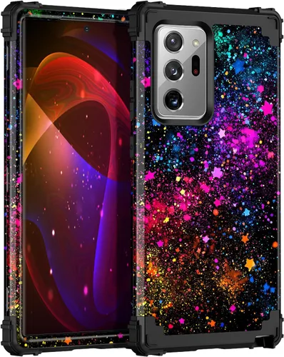 Miniatura 9 de Miqala Funda para Galaxy S9, brilla en la oscuridad, tres capas, resistente, a prueba de golpes, protección de cuerpo completo, parachoques