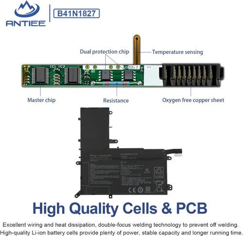 Miniatura 3 de ANTIEE B41N1827 Batería para portátil Asus ZenBook Flip 15 UM562 UX562 UX562F UX562FA UX562FAC UX562UG UX562IA UX562IQ UM562IA UM562IQ Q507 Q507IQ