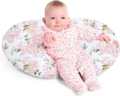 Miniatura 12 de Little Grape Land - Almohada de lactancia mejorada, lactancia materna y biberón durante 0 a 16 meses, funda suave lavable a máquina con relleno