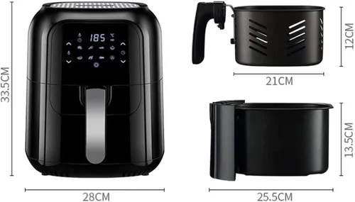 Miniatura 2 de Freidora de aire para horno, freidora de aire digital multifuncional, freidora de aire saludable sin aceite, cesta antiadherente, deshidratador