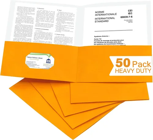 Miniatura 14 de Zzrywuty 100 Paquetes de Carpetas de Archivo de Dos Bolsillos con Ranura para Tarjetas de Visita, Papel Texturizado, Tamaño Carta, Capacidad