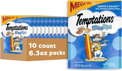 Miniatura 16 de Temptations MixUps Surfer's Delight - Golosinas crujientes y suaves para gatos, 30 onzas