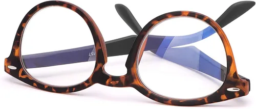 Miniatura 8 de Gafas de lectura multifocales progresivas de enfoque de anillo de 360 ° con bisagra de resorte, lentes presbípicos con bloqueo de luz azul
