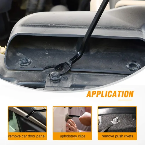 Miniatura 8 de GOOACC Kit de herramientas de extracción de moldura automática de 6 piezas, kit de herramientas antiarañazos para panel de tablero de audio de Negro