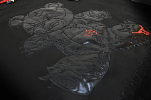Miniatura 5 de SCREENSHOT Sudadera urbana de forro polar para hombre, diseño de dibujos animados de animación, parche bordado de gel