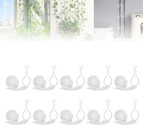 Miniatura 13 de Clips de pared para escalada de plantas, clips de soporte para plantas 2025, clips de jardín reutilizables, clips de soporte para plantas