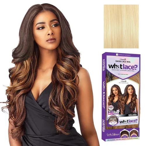 Miniatura 9 de Sensationnel What Lace 13X6 Pelucas - Solana Encaje Frontal Atado a Mano Sin Pegamento Sintético con Densidad Natural Línea de Cabello Predepilada
