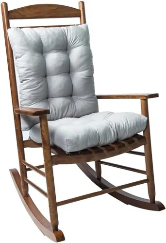 Miniatura 11 de Cojines para silla mecedora para interiores y exteriores, paquete de 1, cojines para sillas de patio, cojines de asiento de respaldo alto para Negro