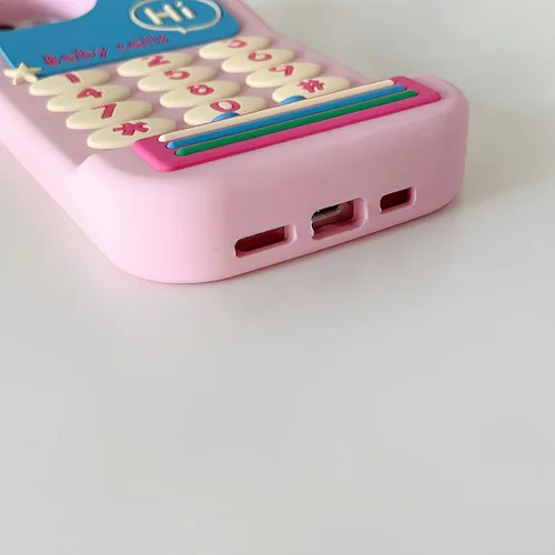 Miniatura 3 de Funda de silicona suave compatible con iPhone 11, lindas fundas de teléfono divertidas de dibujos animados 3D en rosa retro clásico para mujeres