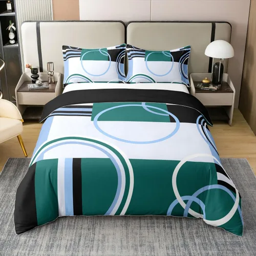 Miniatura 22 de Erosebridal Bohemian 100% Natural Cotton Duvet Cover Twin Country Southwestern Bedding Set Boho Aztec Arrows Diamond Comforter Cover Black Gray