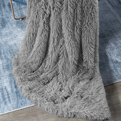 Miniatura 4 de Andecor Manta suave y esponjosa de piel sintética, 50 x 60 pulgadas, manta de felpa ligera y cálida para cama, sofá, silla, decoración del hogar