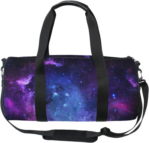 Miniatura 2 de Leideawo Bolsa redonda de gimnasio para mujeres y hombres, multifunción, viajes, entrenamiento, baile, natación, bolsa de deporte, Hermosa flor