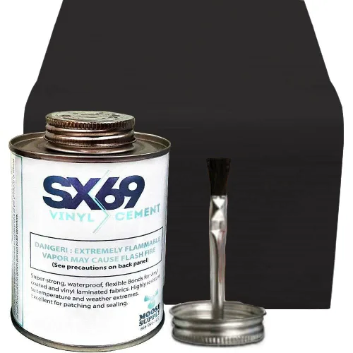 Miniatura 11 de SX 69 Kit de reparación de vinilo Kit de reparación de casa inflable Rojo Incluye adhesivo de 4 onzas y rollo de vinilo para reparaciones