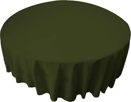 Miniatura 26 de LA Linen - Mantel redondo lavable de popelina de poliéster, resistente a manchas y arrugas, 51", mantel de tela para comedor, cocina, fiesta, Negro