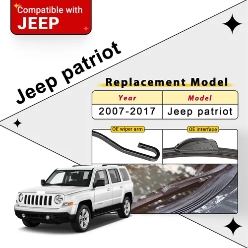 Miniatura 2 de Juego de Escobillas Limpiaparabrisas de Repuesto para Jeep Patriot 2007-2017, Repuesto de Equipo Original, Escobillas Limpiaparabrisas