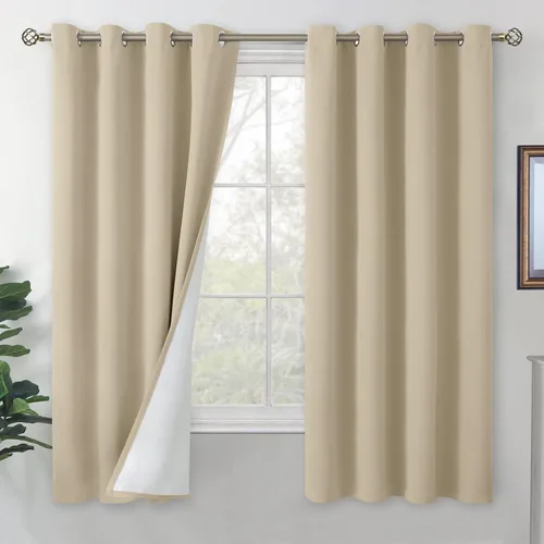 Miniatura 21 de BGment Cortinas opacas cortas de 30 pulgadas de largo, 2 paneles de cortinas 100% de oscurecimiento de la habitación para ventanas pequeñas