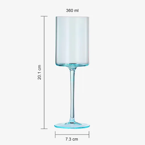 Miniatura 5 de Khen Juego de 6 copas de vino de cristal cuadradas de colores, regalo para ella, él, amigo, tamaño grande de 12 onzas, vasos altos