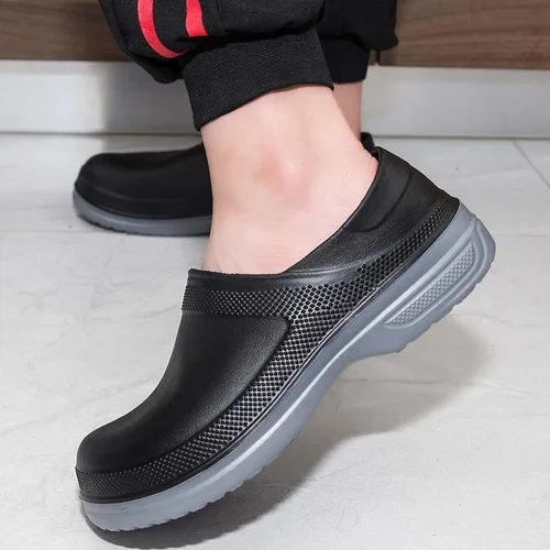 Miniatura 6 de Meidiastra Zapatos de chef antideslizantes e impermeables para hombre y mujer, zapatos de enfermera, zapatos de lluvia, zuecos de trabajo