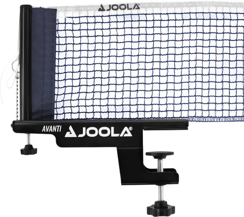 JOOLA Premium Avanti Table Tennis Net and Post Set - Portable and Easy Setup Ping Pong Screw On Clamp Net Blanco y negro